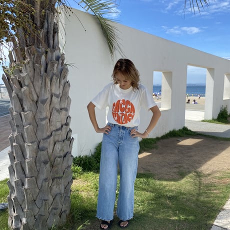 organic cotton ロゴTシャツWhite"CACCA original"