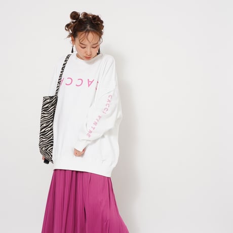 CACCAロゴbigスウェットホワイト"original"