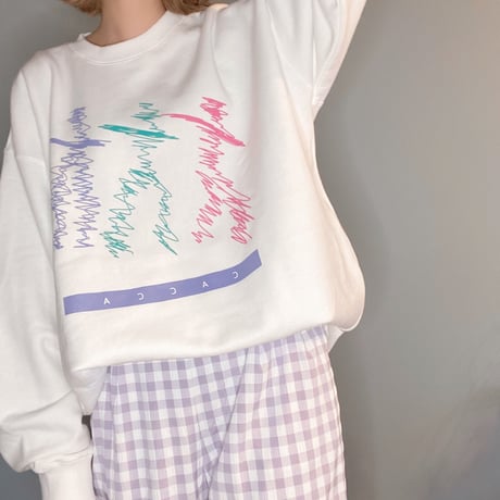 springhumanスウェットWhite"CACCA original"