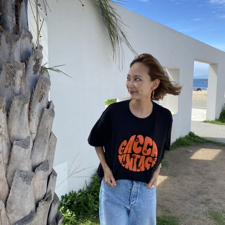 organic cottonロゴTシャツBLACK"CACCA original"