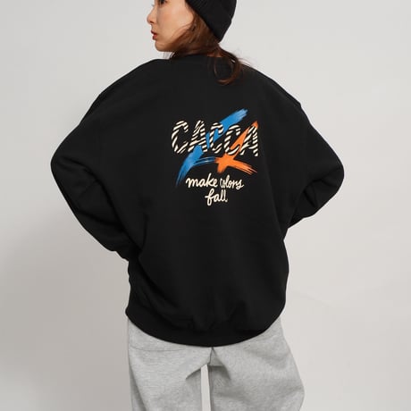 SPREAD YOUR COLORS SWEAT black"CACCA original"