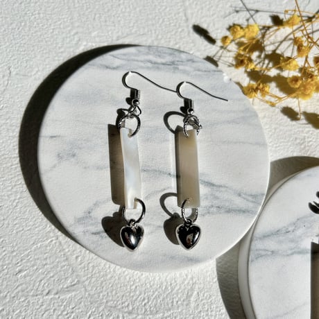 ハートシルバーpierce earring
