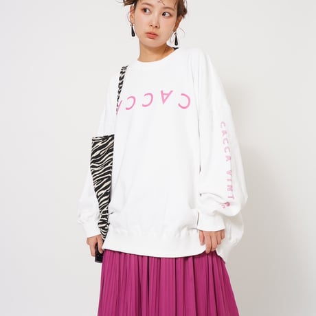CACCAロゴbigスウェットホワイト"original"