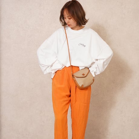 ART柄CACCAロングTシャツWhite"CACCA original"