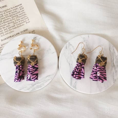 pink GOLD pierce earring