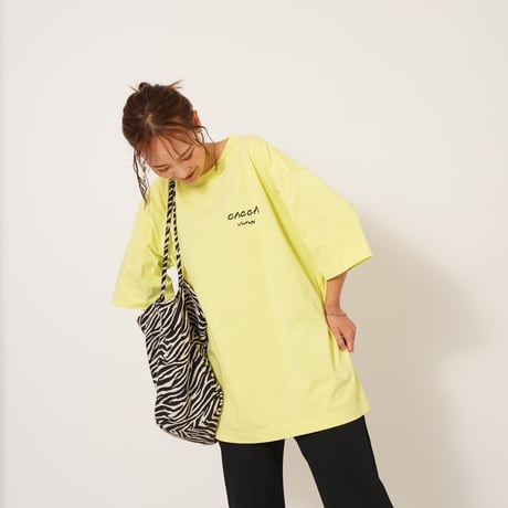 colorfulロゴBIGTシャツyellow"CACCA original"