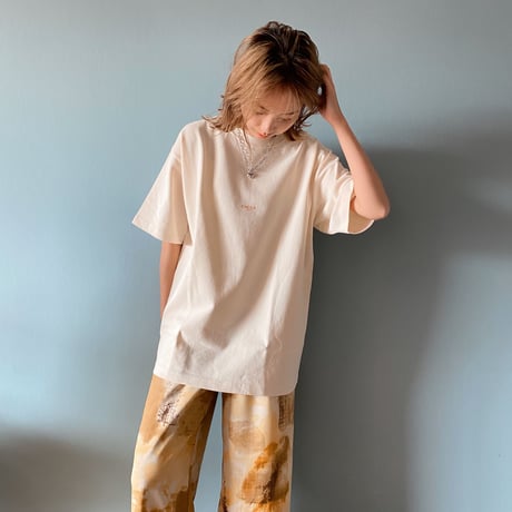 zebraバクプリbigTシャツ ivory"CACCA original"