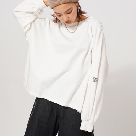 【日本製】simpleタグロングTシャツWhite"CACCA original"