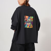 【良生地】colorfulロゴ longTシャツBLACK"CACCA original"
