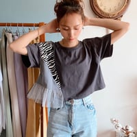 ISOZAI MIXzebraTシャツsumi" CACCA original"
