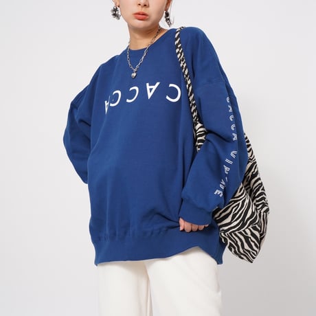 CACCAロゴbigスウェットブルー"original"