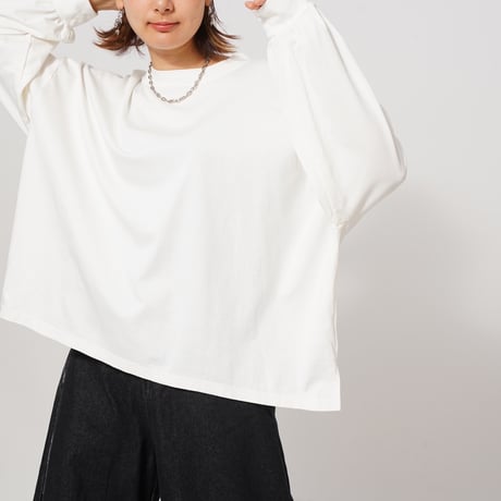 【日本製】simpleタグロングTシャツWhite"CACCA original"