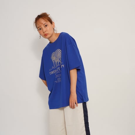 TIRED BUT HAPPY TEE　BLUE