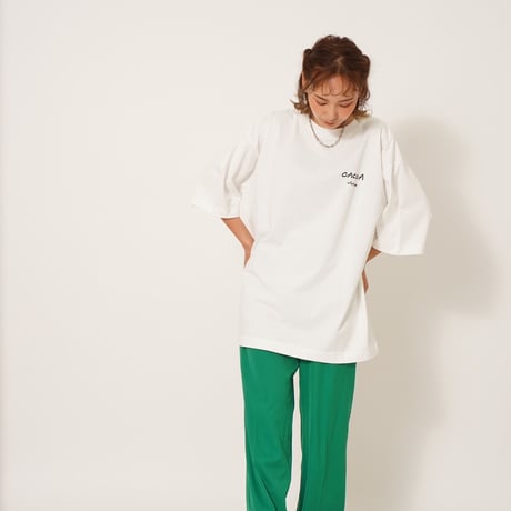 colorfulロゴBIGTシャツWhite"CACCA original"