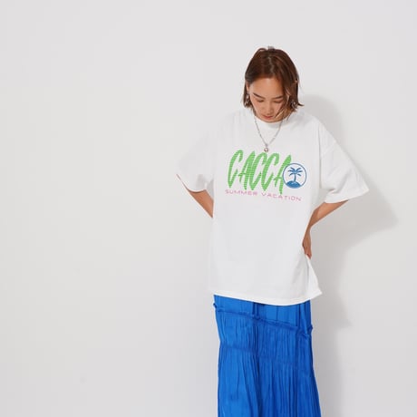 summerオーバーサイズTシャツWhite"CACCAoriginal"
