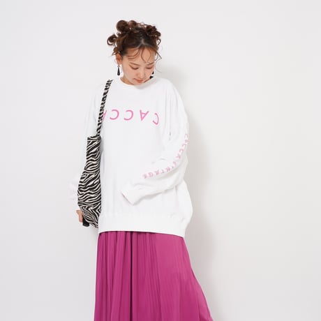 CACCAロゴbigスウェットホワイト"original"