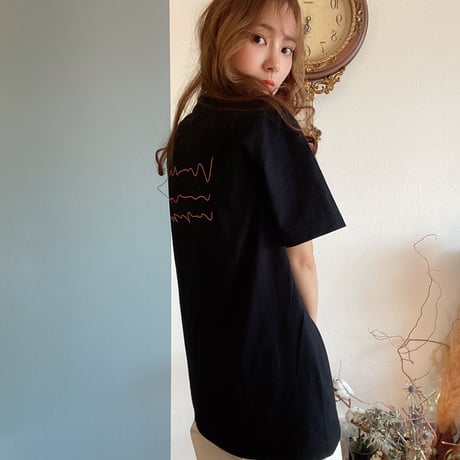 animal柄TシャツBLACK"CACCA original"