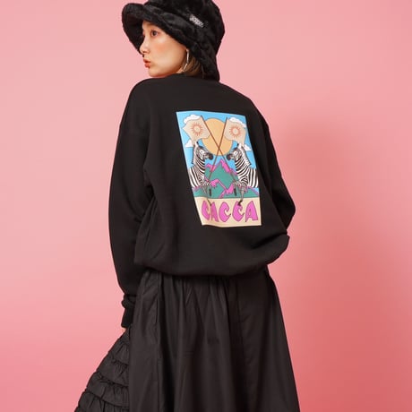 zebra flag sweat black "CACCA original"