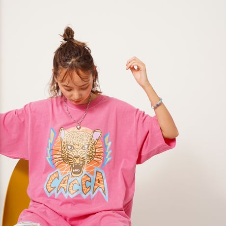 Tiger T- shirt pink "CACCA original"