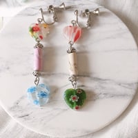 ハートガラスpierce.earring