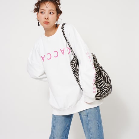 CACCAロゴbigスウェットホワイト"original"