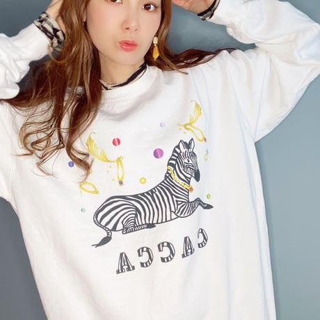 オシャレzebraスウェット　White