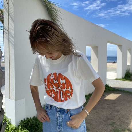 organic cotton ロゴTシャツWhite"CACCA original"
