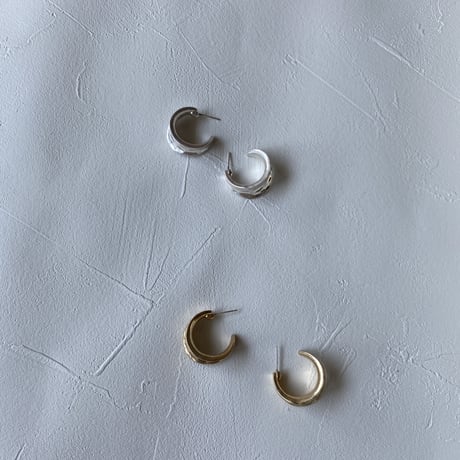 simple ピアス　gold&silver