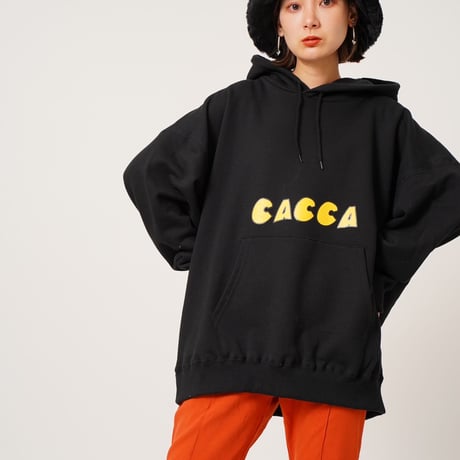 animalオーバーサイズパーカーblack"CACCA original"