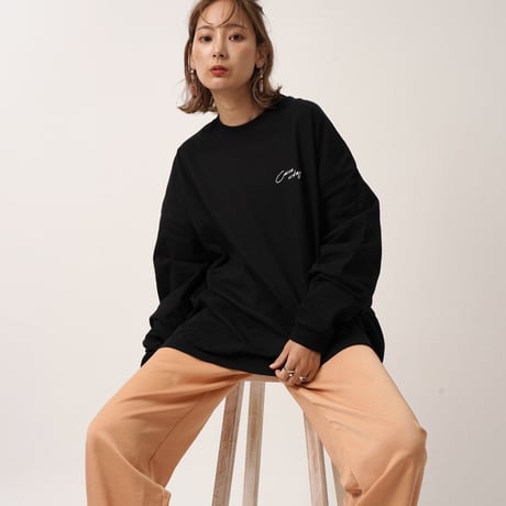 ART柄CACCAロングTシャツBLACK"CACCA original"