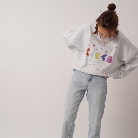 colorfulロゴオーバーサイズスウェットアッシュ