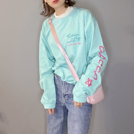fashion is fun ロンTエメラルド"CACCA original"
