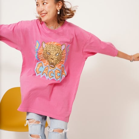 Tiger T- shirt pink "CACCA original"