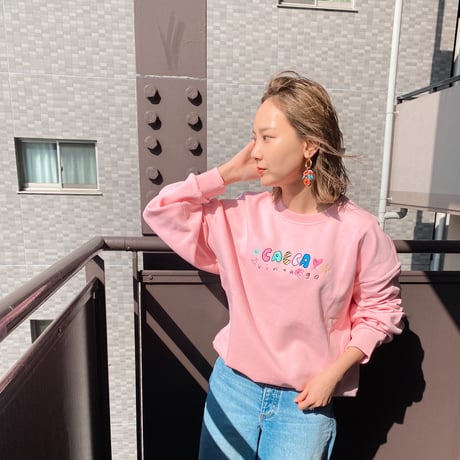 ⭐︎刺繍colorfulトレーナーpink"CACCA original"