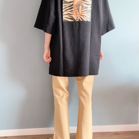 ウォッシュセミフレアパンツyellow"CACCA select"