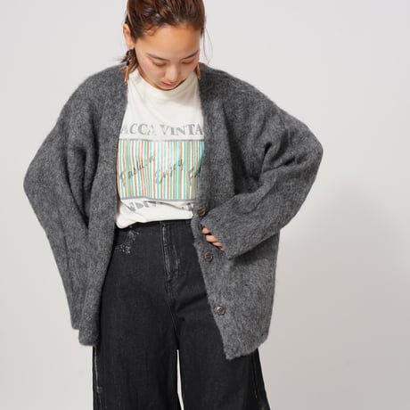 モヘアタッチニットカーディガン3色展開