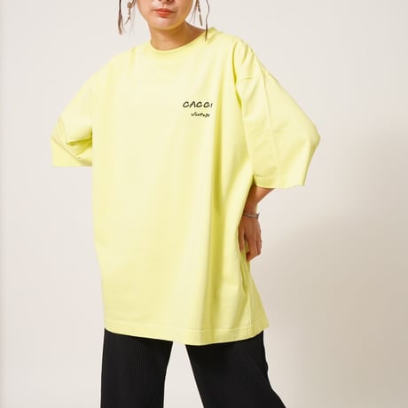 colorfulロゴBIGTシャツyellow"CACCA original"