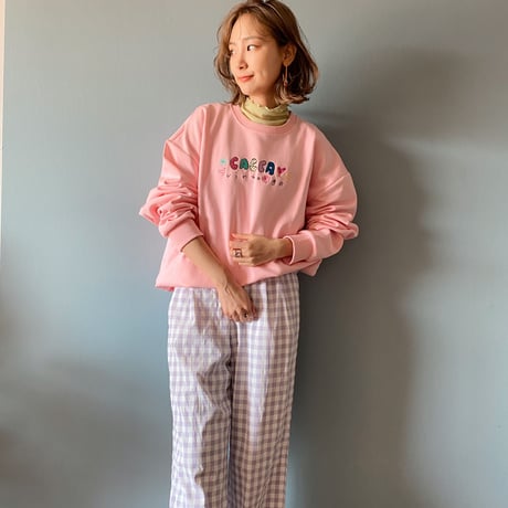 ⭐︎刺繍colorfulトレーナーpink"CACCA original"
