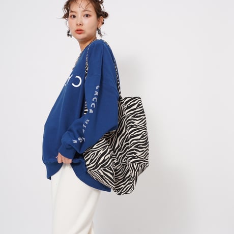 CACCAロゴbigスウェットブルー"original"