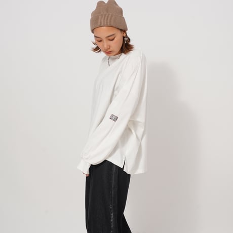 【日本製】simpleタグロングTシャツWhite"CACCA original"
