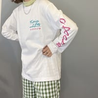 fashion is funロンT ホワイト"CACCA original"
