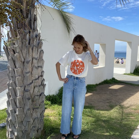 organic cotton ロゴTシャツWhite"CACCA original"
