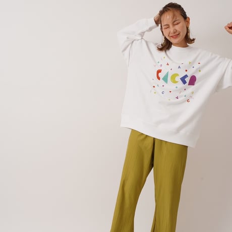 colorfulロゴオーバーサイズスウェットホワイト