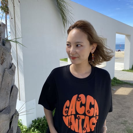 organic cottonロゴTシャツBLACK"CACCA original"