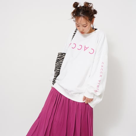 CACCAロゴbigスウェットホワイト"original"