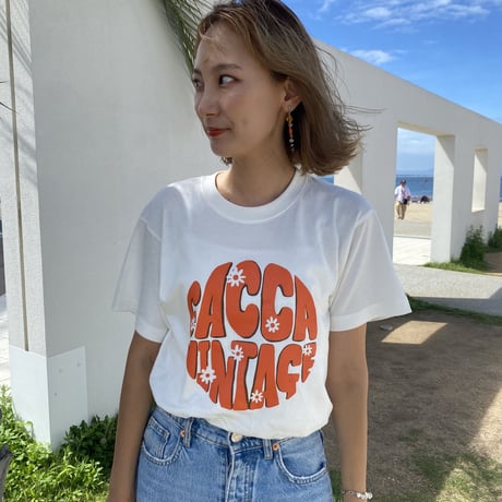 organic cotton ロゴTシャツWhite"CACCA original"