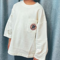 CACCA MINI  オーバーサイズ刺繍ロングＴシャツ