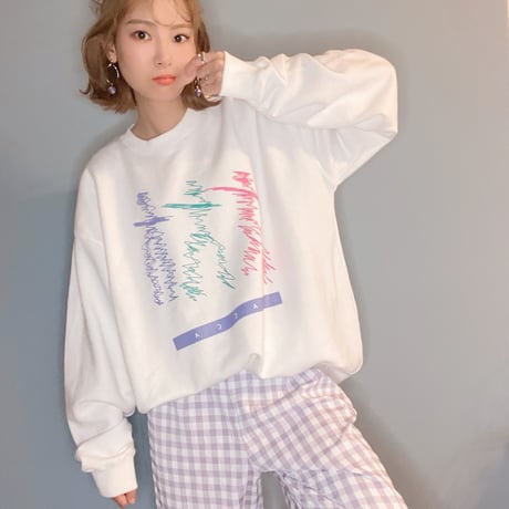 springhumanスウェットWhite"CACCA original"