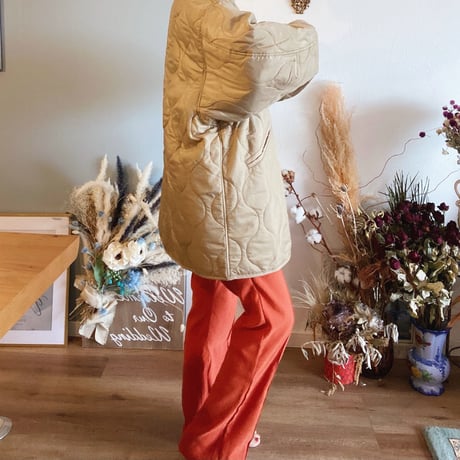 オーバーサイズキルティングコートbeige"CACCA select"