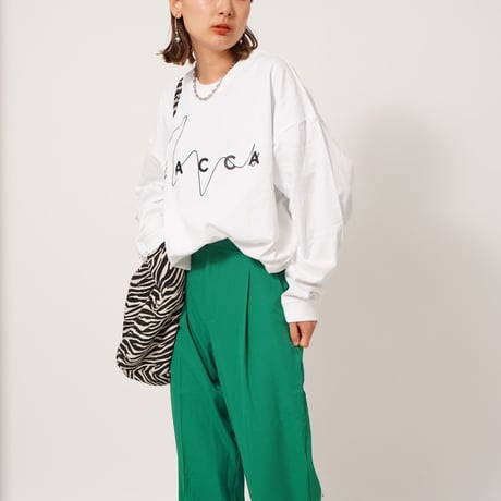 CACCAロゴロングTシャツWhite"CACCA original"